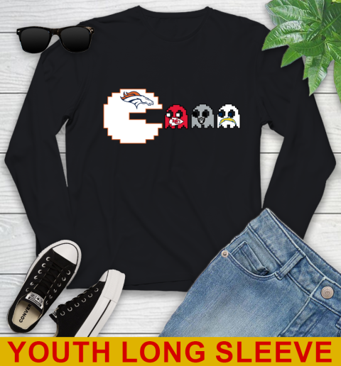 Denver Broncos NFL Football Pac Man Champion Youth Long Sleeve 2