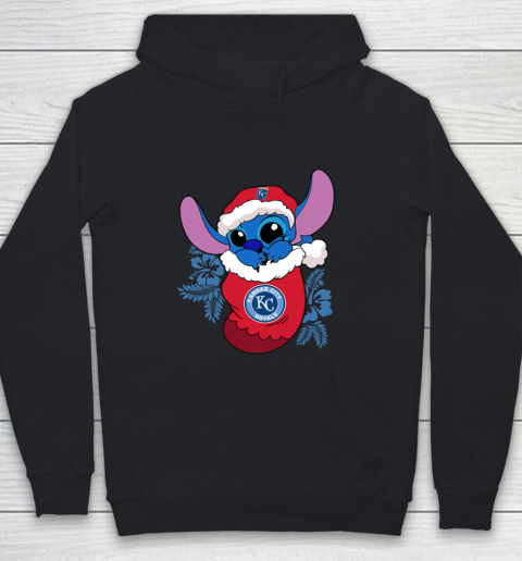 Kansas City Royals Christmas Stitch In The Sock Funny Disney MLB Youth Hoodie