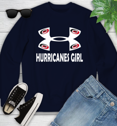 NHL Carolina Hurricanes Girl Under Armour Hockey Sports Youth Sweatshirt 2