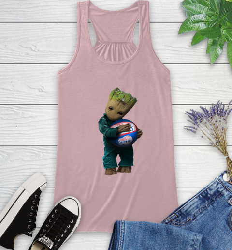 NBA Groot Guardians Of The Galaxy Basketball Sports Los Angeles Clippers Racerback Tank 11