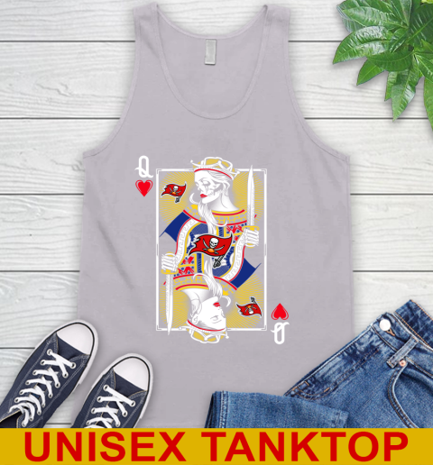 NFL Football Tampa Bay Buccaneers The Queen Of Hearts Card Shirt Tank Top 3