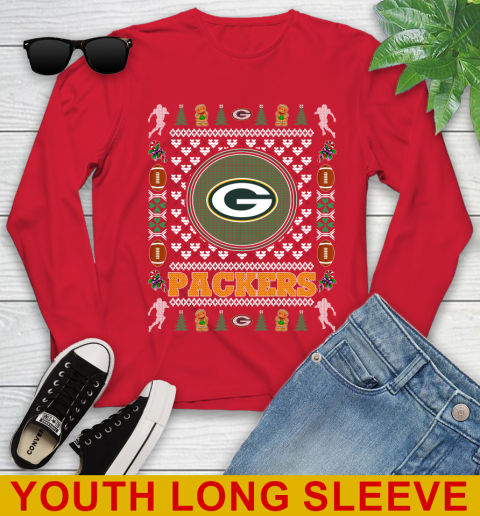 Green Bay Packers Merry Christmas NFL Football Loyal Fan Youth Long Sleeve 11