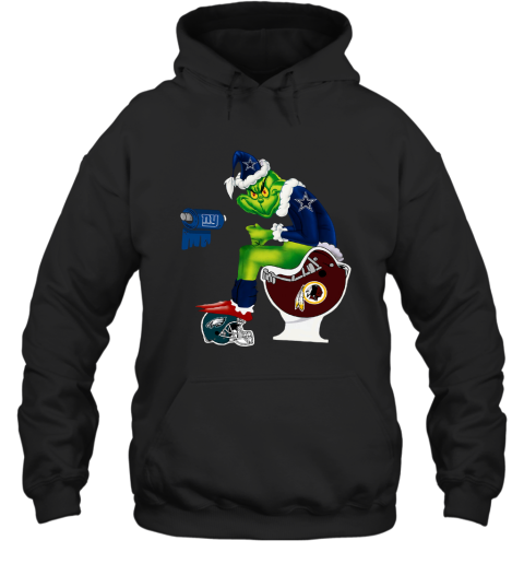 Santa Grinch Dallas Cowboys Toilet Shirt Hooded