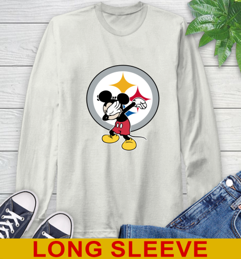 Pittsburgh Steelers NFL Football Dabbing Mickey Disney Sports Long Sleeve T-Shirt 12