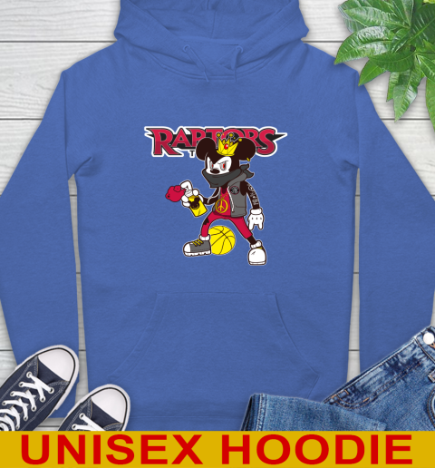 Toronto Raptors NBA Basketball Mickey Peace Sign Sports Hoodie 9
