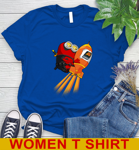 NBA Basketball Phoenix Suns Deadpool Minion Marvel Shirt Women's T-Shirt 10