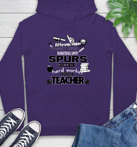 San Antonio Spurs NBA I'm A Difference Making Student Caring Basketball Loving Kinda Teacher Hoodie 5