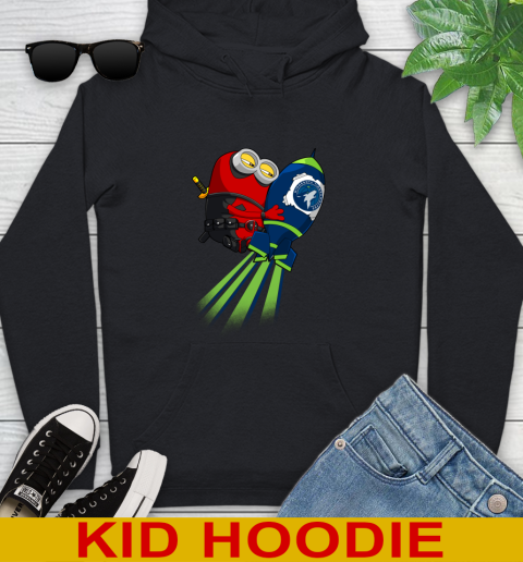 NBA Basketball Minnesota Timberwolves Deadpool Minion Marvel Shirt Youth Hoodie