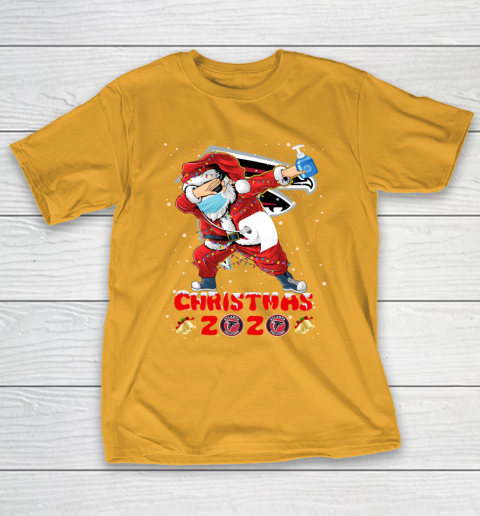 Atlanta Falcons Funny Santa Claus Dabbing Christmas 2020 NFL T-Shirt 2