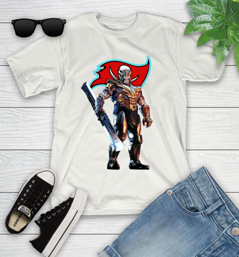 NFL Thanos Gauntlet Avengers Endgame Football Tampa Bay Buccaneers Youth T-Shirt