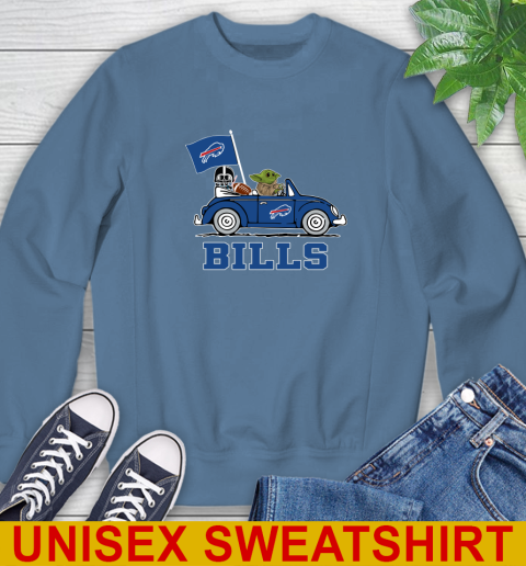 NFL Football Buffalo Bills Darth Vader Baby Yoda Driving Star Wars Shirt Sweatshirt 8