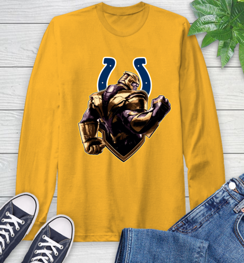 NFL Thanos Avengers Endgame Football Sports Indianapolis Colts Long Sleeve T-Shirt 3