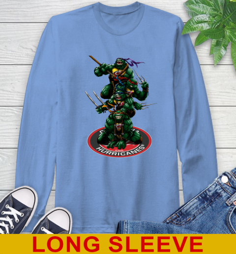 NHL Hockey Carolina Hurricanes Teenage Mutant Ninja Turtles Shirt Long Sleeve T-Shirt - Image 12