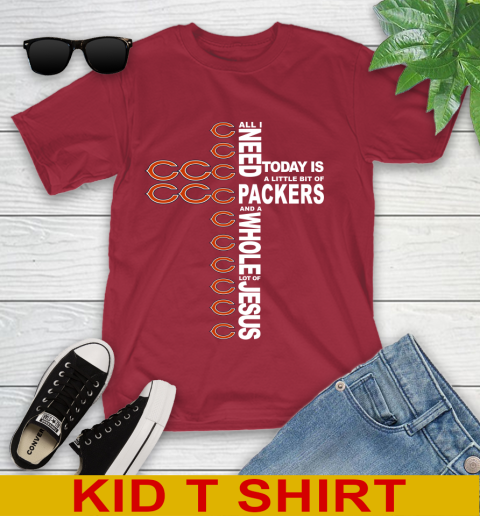 NFL All I Need Today Is A Little Bit Of Chicago Bears Shirt Youth T-Shirt 12
