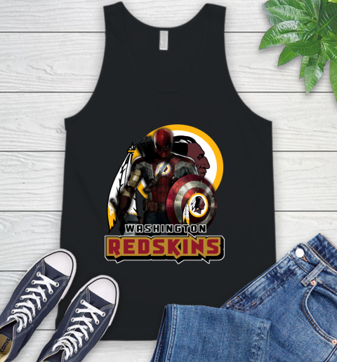 NFL Captain America Thor Spider Man Hawkeye Avengers Endgame Football Washington Redskins Tank Top 2
