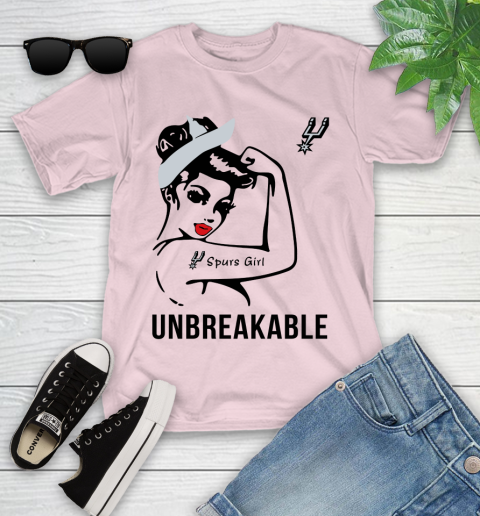 NBA San Antonio Spurs Girl Unbreakable Basketball Sports Youth T-Shirt 7