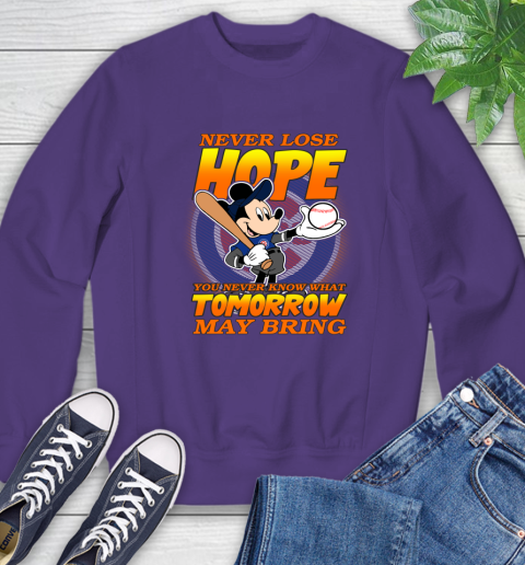 Chicago Cubs MLB Baseball Mickey Disney Never Lose Hope Sweatshirt 4