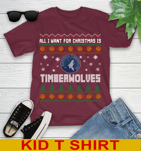 NBA Basketball All I Want For Christmas Is Minnesota Timberwolves 101