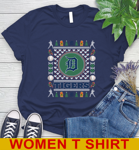 Detroit Tigers Merry Christmas MLB Baseball Loyal Fan Women's T-Shirt 12