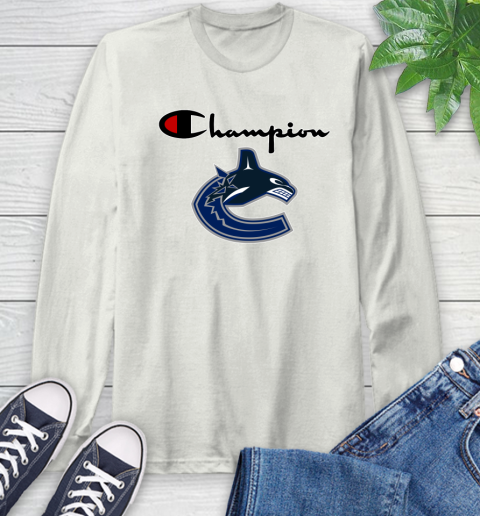 NHL Hockey Vancouver Canucks Champion Shirt Long Sleeve T-Shirt 11