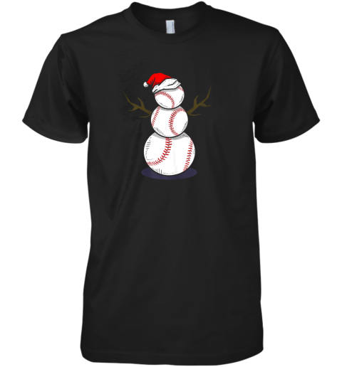 Christmas in July Summer Baseball Snowman Party Shirt Gift Premium Men's T-Shirt