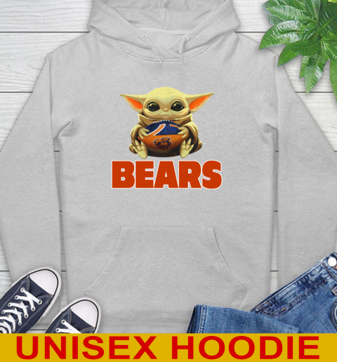 NFL Football Chicago Bears Baby Yoda Star Wars Shirt Hoodie 6