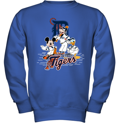 MLB Detroit Tigers Mickey Mouse Donald Duck Goofy Baseball T Shirt Hoodie