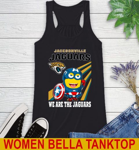 NFL Football Jacksonville Jaguars Captain America Marvel Avengers Minion Shirt Racerback Tank