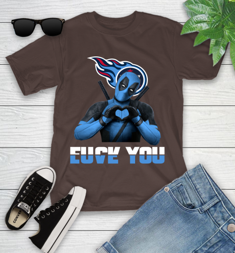 NHL Tennessee Titans Deadpool Love You Fuck You Football Sports Youth T-Shirt 7