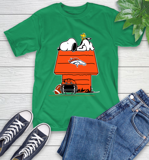 Denver Broncos NFL Football Snoopy Woodstock The Peanuts Movie T-Shirt 7