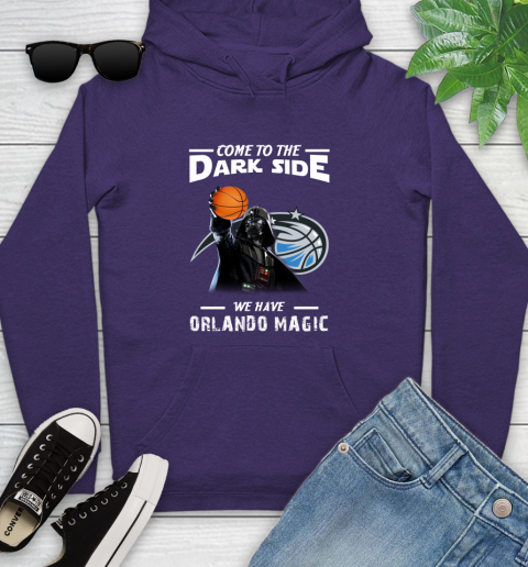 NBA Come To The Dark Side We Have Orlando Magic Star Wars Darth Vader Basketball Youth Hoodie 5