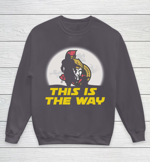 Ottawa Senators NHL Ice Hockey Star Wars Yoda And Mandalorian This Is The Way Youth Sweatshirt 5