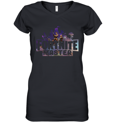 m78x fortnite master for pro gamers shirts women v neck t shirt 39 front black