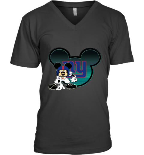 NFL New York Giants Mickey Mouse Disney Football T Shirt t3llp5ssmwx v neck unisex 8 95 151514 front black