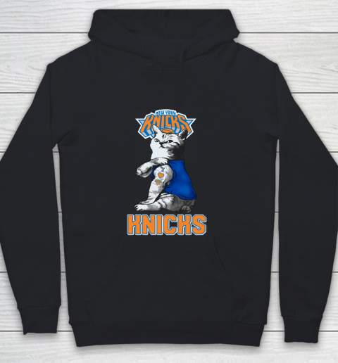 NBA Basketball My Cat Loves New York Knicks Youth Hoodie