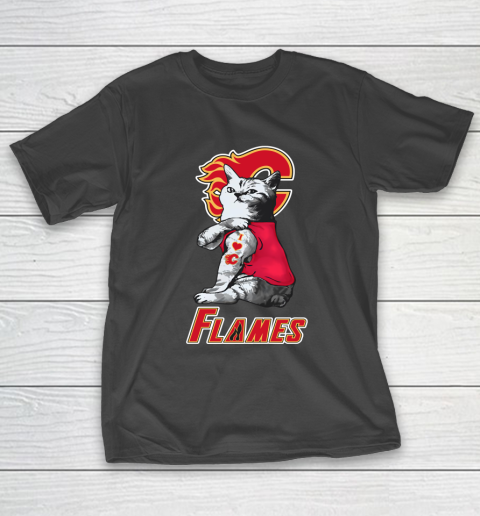NHL My Cat Loves Calgary Flames Hockey T-Shirt