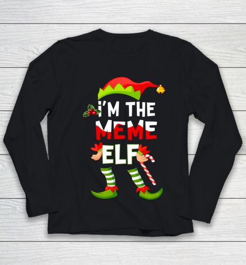 I m The Meme Elf Christmas Matching Pajamas Youth Long Sleeve