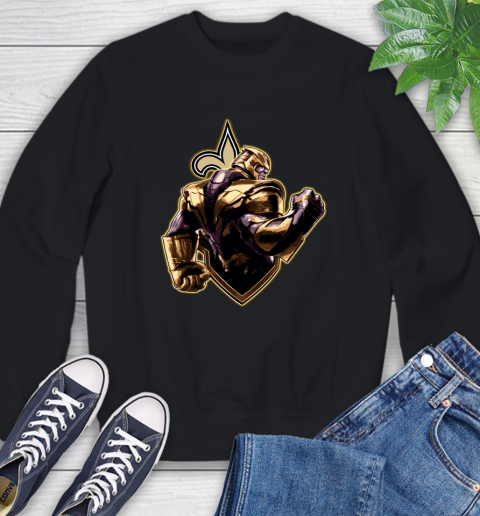 NFL Thanos Avengers Endgame Football Sports New Orleans Saints Sweatshirt 2