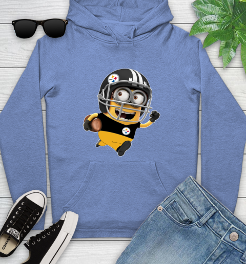 NFL Pittsburgh Steelers Minions Disney Football Sports Youth Hoodie 12
