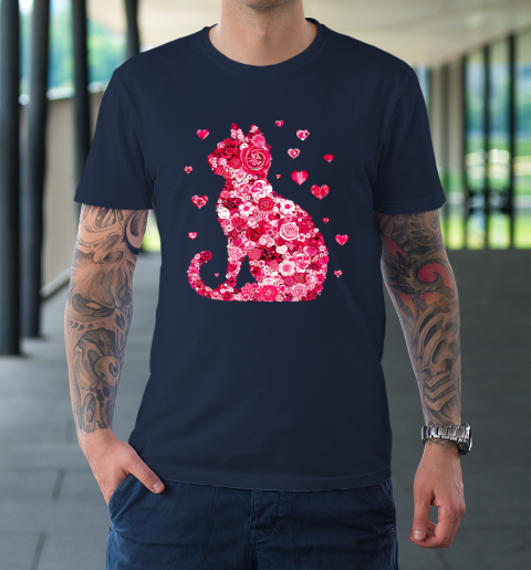 Funny Girls Cat Valentines Day Happy Meowentine's Day T-Shirt 2