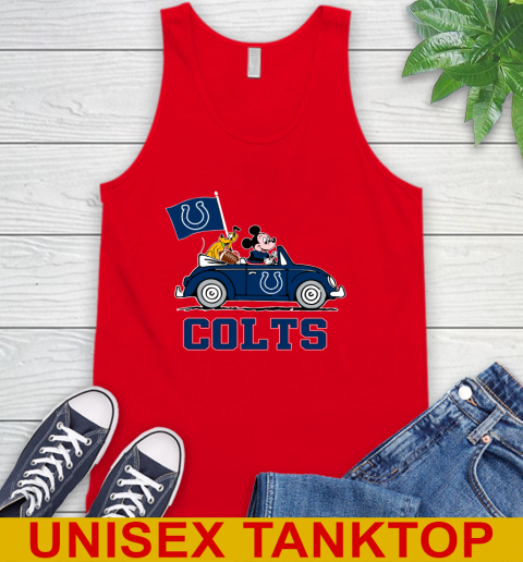 NFL Football Indianapolis Colts Pluto Mickey Driving Disney Shirt Tank Top 6