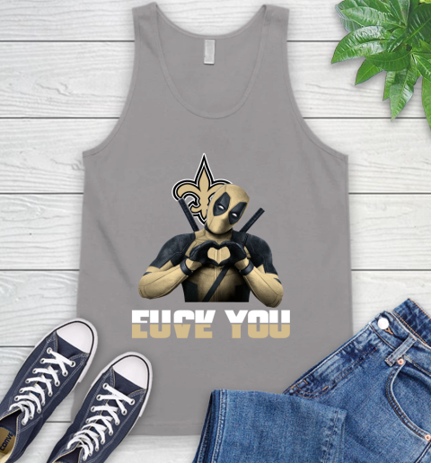 NHL New Orleans Saints Deadpool Love You Fuck You Football Sports Tank Top 3