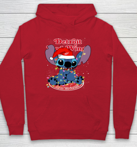 Detroit Red Wings NHL Hockey noel stitch Christmas Hoodie 6