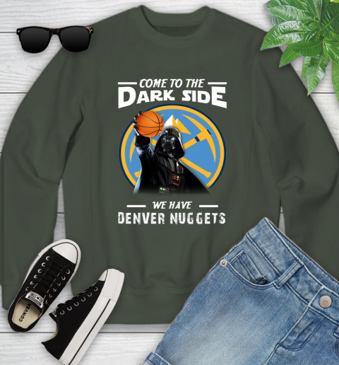 NBA Come To The Dark Side We Have Denver Nuggets Star Wars Darth Vader Basketball Youth Sweatshirt 9