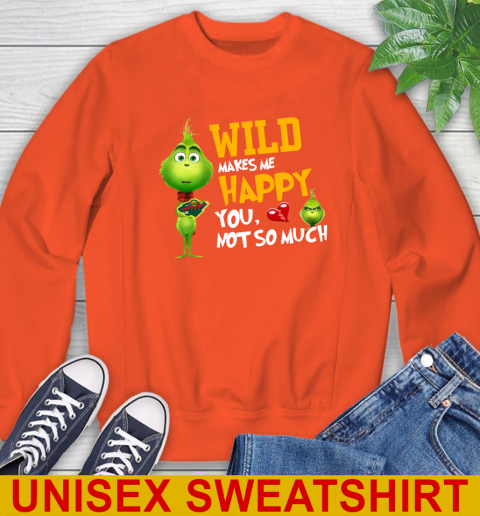 NHL Minnesota Wild Makes Me Happy You Not So Much Grinch Hockey Sports Sweatshirt 3