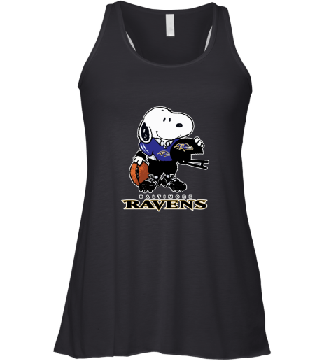 Snoopy A Strong And Proud Baltimore Ravens Player NFL Racerback Tank