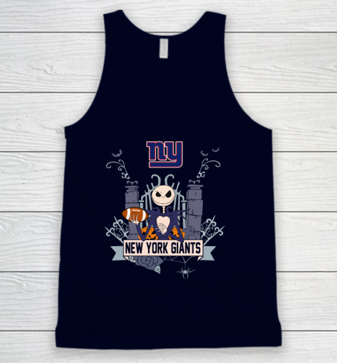 NFL New York Giants Football Jack Skellington Halloween Tank Top 2