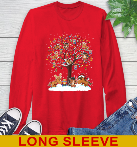 Horse pet lover light christmas tree shirt 66