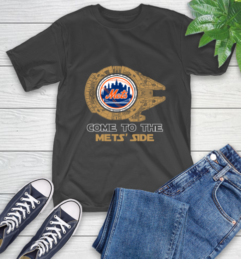 MLB Come To The New York Mets Side Star Wars Baseball Sports T-Shirt