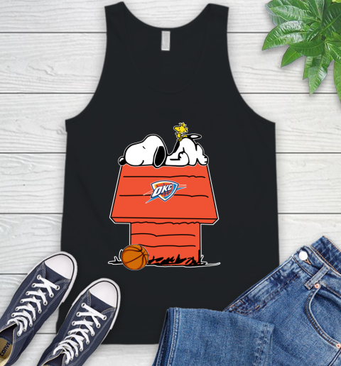 Oklahoma City Thunder NBA Basketball Snoopy Woodstock The Peanuts Movie Tank Top 2